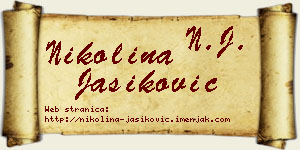 Nikolina Jasiković vizit kartica